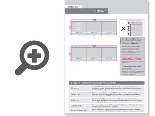 Product Bild faltblatt__gefalzt_auf_26_5_cm_x_15_0_cm__vertikaler_zickzackfalz__6-seitig