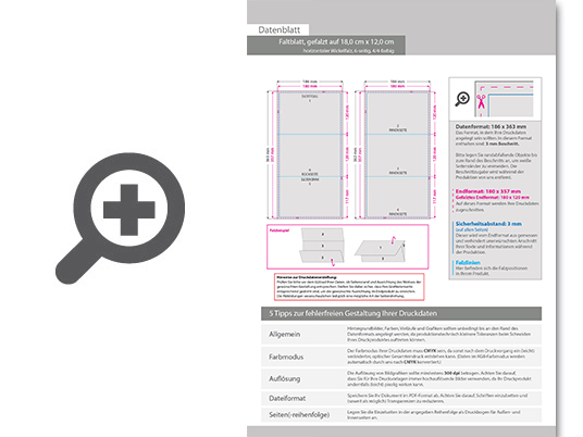 Product Bild faltblatt__gefalzt_auf_18_0_cm_x_12_0_cm__horizontaler_wickelfalz__6-seitig