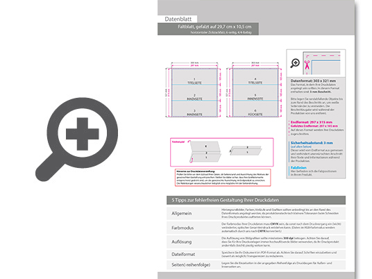 Product Bild faltblatt__gefalzt_auf_29_7_cm_x_10_5_cm__horizontaler_zickzackfalz__6-seitig